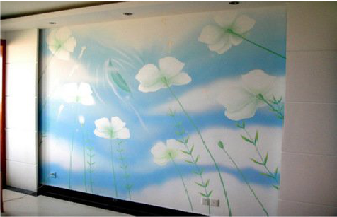 荥阳画墙绘怎么画好白云的蓬松感？