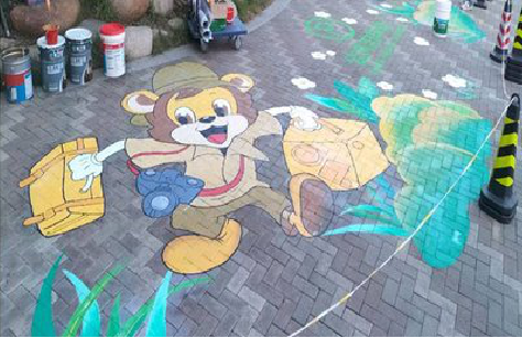 荥阳夏季画地面彩绘会遇到的问题