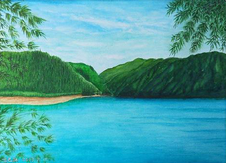 荥阳在墙绘中，如何绘画绿水青山？