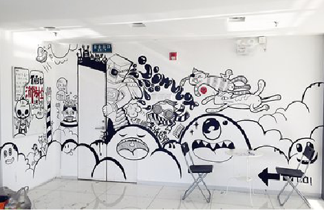 荥阳手绘墙并非传统涂鸦。